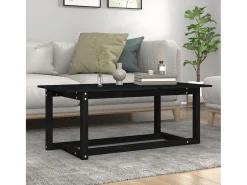 Mesa De Centro| Mesa de centro | Mesa de apoio 110x55x45 cm madeira de pinho maciça Preto