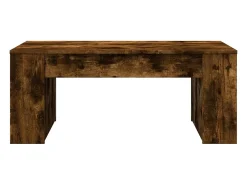 Mesa De Centro| Mesa de centro | Mesa de apoio 102x55x42 cm madeira processada carvalho fumado Castanho