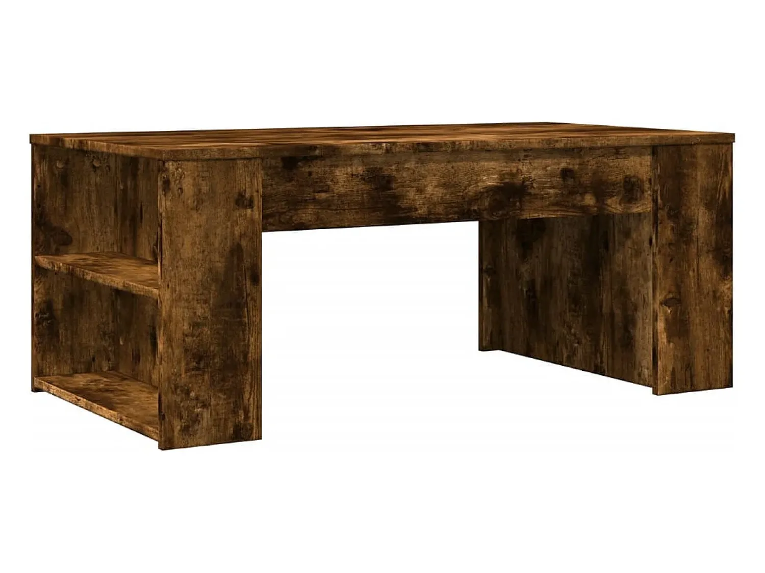 Mesa De Centro| Mesa de centro | Mesa de apoio 102x55x42 cm madeira processada carvalho fumado Castanho
