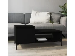 Mesa De Centro| Mesa de centro | Mesa de apoio 100x50x45 cm derivados de madeira Preto