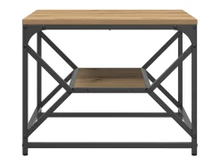Online Mesa de centro | Mesa de apoio | Mesa de café carvalho artisiano 51x50x40 cm Castanho