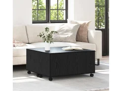 Mesa De Centro* Mesa de centro | Mesa de apoio Carvalho 75x75x38 cm Preto