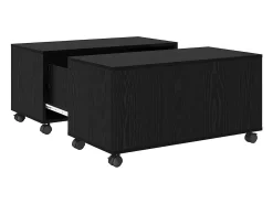 Mesa De Centro* Mesa de centro | Mesa de apoio Carvalho 75x75x38 cm Preto