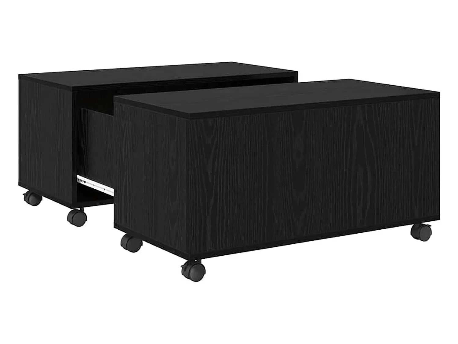 Mesa De Centro* Mesa de centro | Mesa de apoio Carvalho 75x75x38 cm Preto