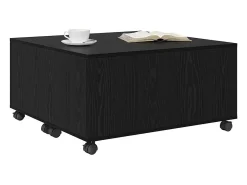 Mesa De Centro* Mesa de centro | Mesa de apoio Carvalho 75x75x38 cm Preto