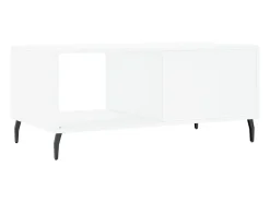 Mesa De Centro| Mesa de centro | Mesa de apoio 90x50x40 cm madeira processada Branco