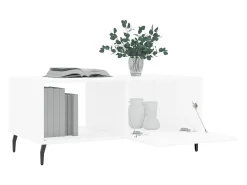 Mesa De Centro| Mesa de centro | Mesa de apoio 90x50x40 cm madeira processada Branco