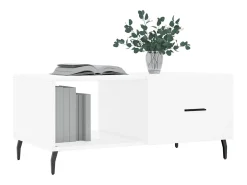 Mesa De Centro| Mesa de centro | Mesa de apoio 90x50x40 cm madeira processada Branco