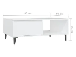 Mesa de centro | Mesa de apoio 90x60x35 cm contraplacado^ Mesa De Centro