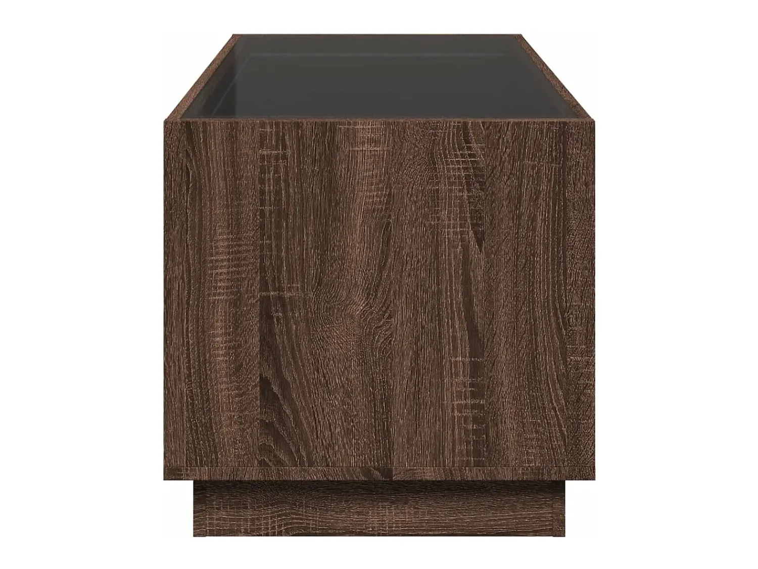 Mesa de centro | Mesa de apoio luzes LED Infinity 70x50x50 cm carvalho Castanho
