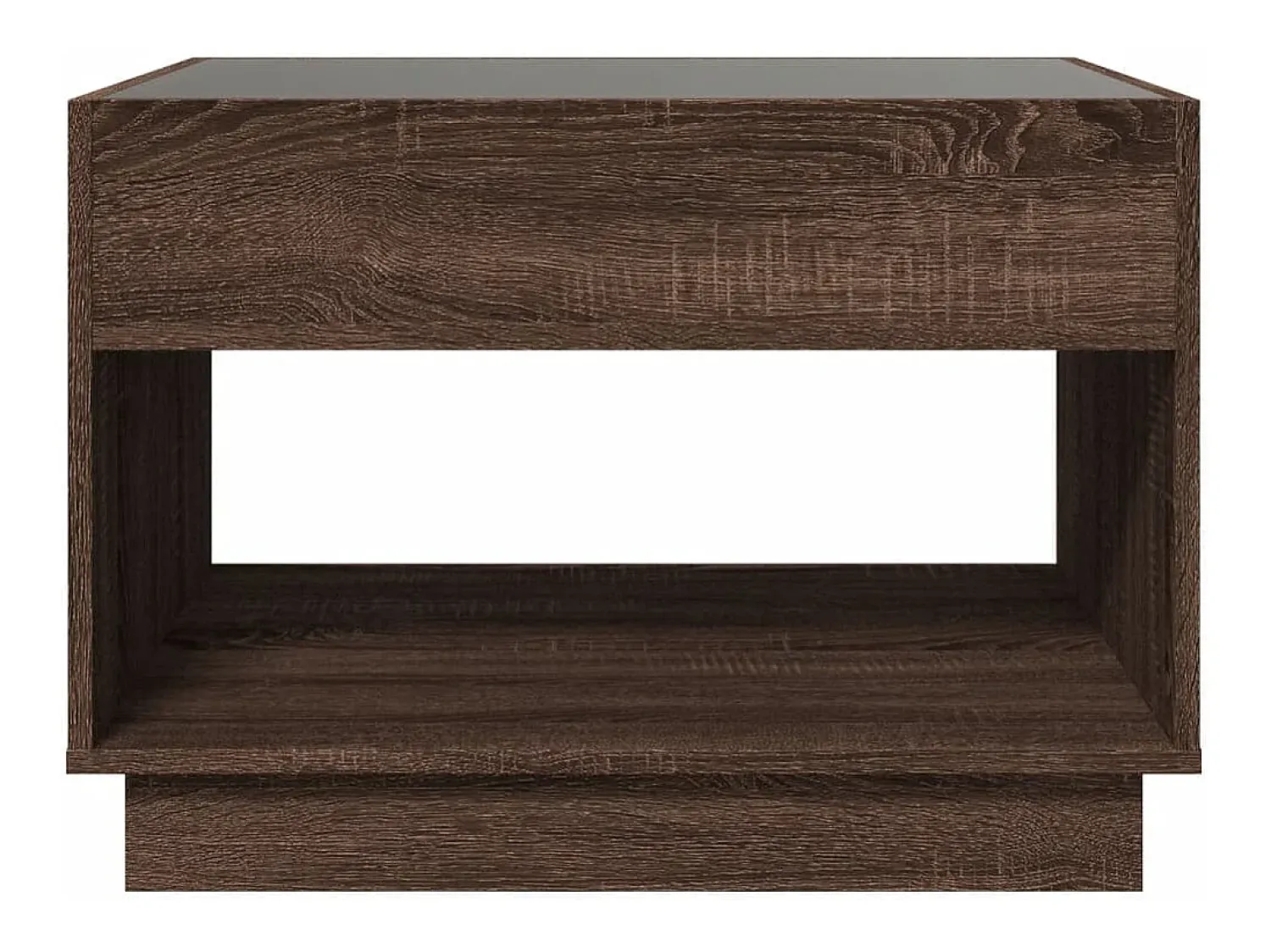 Mesa de centro | Mesa de apoio luzes LED Infinity 70x50x50 cm carvalho Castanho