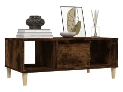 Mesa De Centro* Mesa de centro | Mesa de apoio 90x50x36.5 cm derivados madeira carvalho fumado Castanho