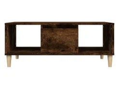 Mesa De Centro* Mesa de centro | Mesa de apoio 90x50x36.5 cm derivados madeira carvalho fumado Castanho