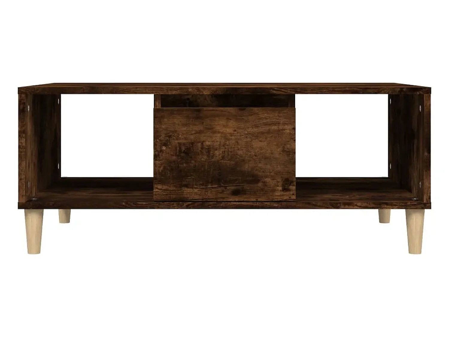 Mesa De Centro* Mesa de centro | Mesa de apoio 90x50x36.5 cm derivados madeira carvalho fumado Castanho