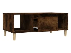 Mesa De Centro* Mesa de centro | Mesa de apoio 90x50x36.5 cm derivados madeira carvalho fumado Castanho