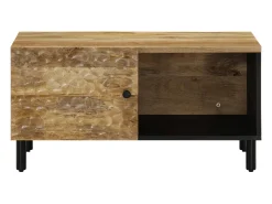 Mesa de centro | Mesa de apoio | Mesa de café 80x50x40 cm madeira de mangueira maciça Castanho