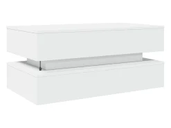 Mesa de centro | Mesa de apoio com luzes LED 90x50x40 cm^ Mesa De Centro