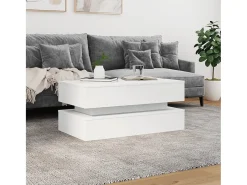 Mesa de centro | Mesa de apoio com luzes LED 90x50x40 cm^ Mesa De Centro