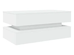 Mesa de centro | Mesa de apoio com luzes LED 90x50x40 cm^ Mesa De Centro