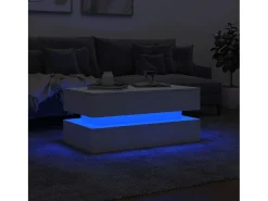 Mesa de centro | Mesa de apoio com luzes LED 90x50x40 cm^ Mesa De Centro