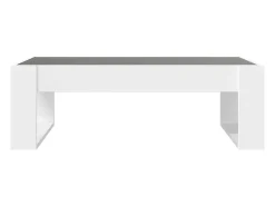 Mesa De Centro| Mesa de centro | Mesa de apoio luzes LED Infinity 90x53x30 cm Branco