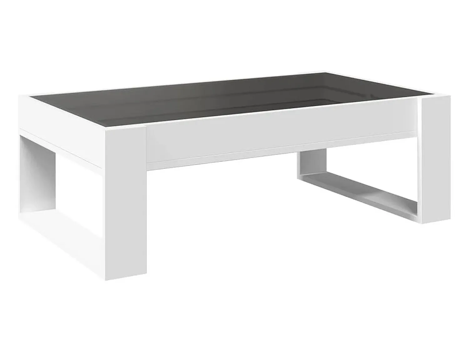 Mesa De Centro| Mesa de centro | Mesa de apoio luzes LED Infinity 90x53x30 cm Branco