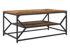 Mesa De Centro| Mesa de centro | Mesa de apoio | Mesa de café Madeira antiga 90x50x40 cm Castanho
