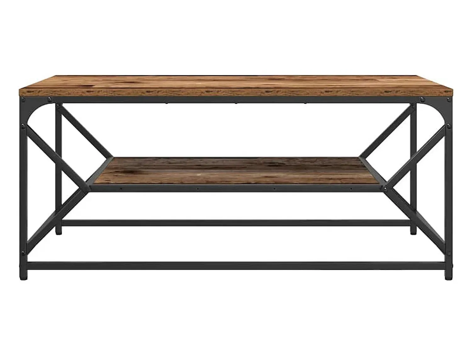 Mesa De Centro| Mesa de centro | Mesa de apoio | Mesa de café Madeira antiga 90x50x40 cm Castanho