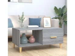 Mesa de centro | Mesa de apoio 89.5x50x40 cm derivados madeira sonoma^ Mesa De Centro