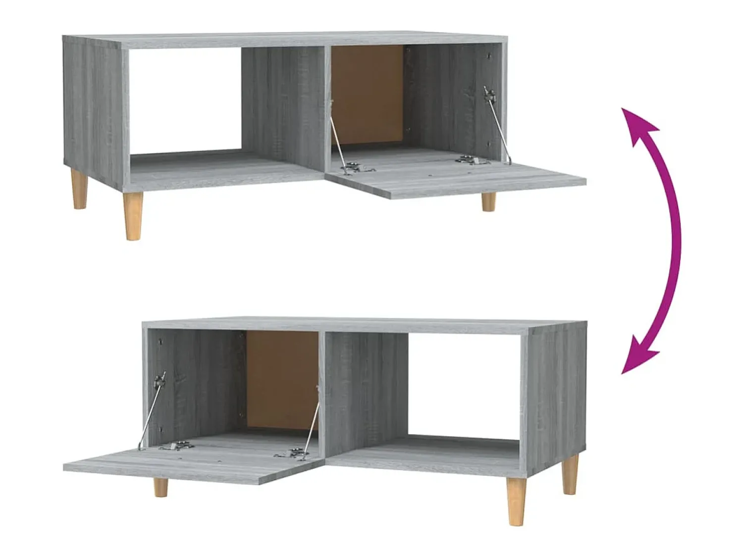 Mesa de centro | Mesa de apoio 89.5x50x40 cm derivados madeira sonoma^ Mesa De Centro