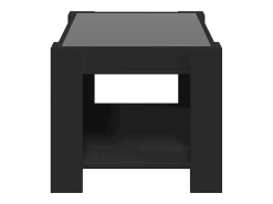 Mesa De Centro* Mesa de centro | Mesa de apoio c/ LEDs 73x53x45 cm derivados de madeira Preto