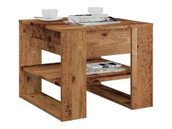 Mesa De Centro| Mesa de centro | Mesa de apoio | Mesa de café 55.5x55x45 cm derivados de madeira madeira velha Castanho