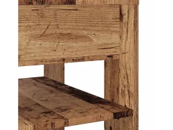 Mesa De Centro| Mesa de centro | Mesa de apoio | Mesa de café 55.5x55x45 cm derivados de madeira madeira velha Castanho