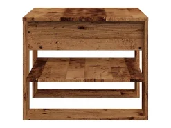 Mesa De Centro| Mesa de centro | Mesa de apoio | Mesa de café 55.5x55x45 cm derivados de madeira madeira velha Castanho