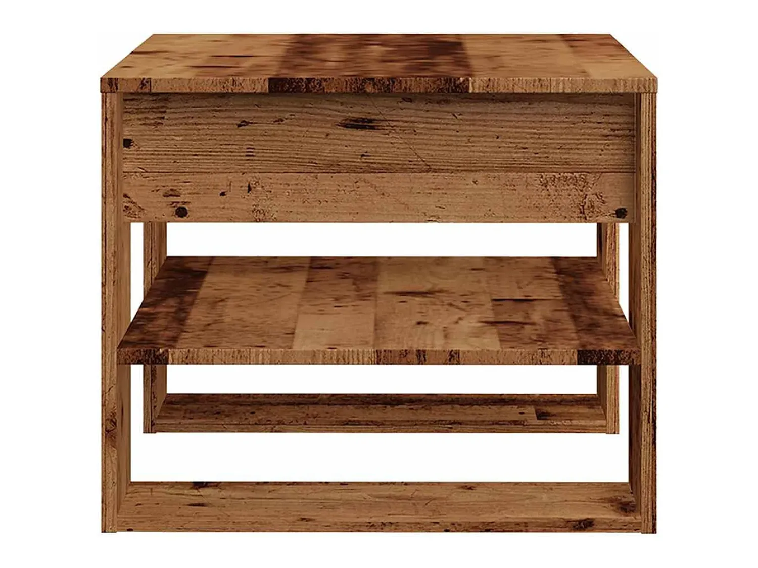 Mesa De Centro| Mesa de centro | Mesa de apoio | Mesa de café 55.5x55x45 cm derivados de madeira madeira velha Castanho