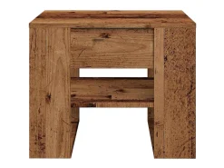 Mesa De Centro| Mesa de centro | Mesa de apoio | Mesa de café 55.5x55x45 cm derivados de madeira madeira velha Castanho