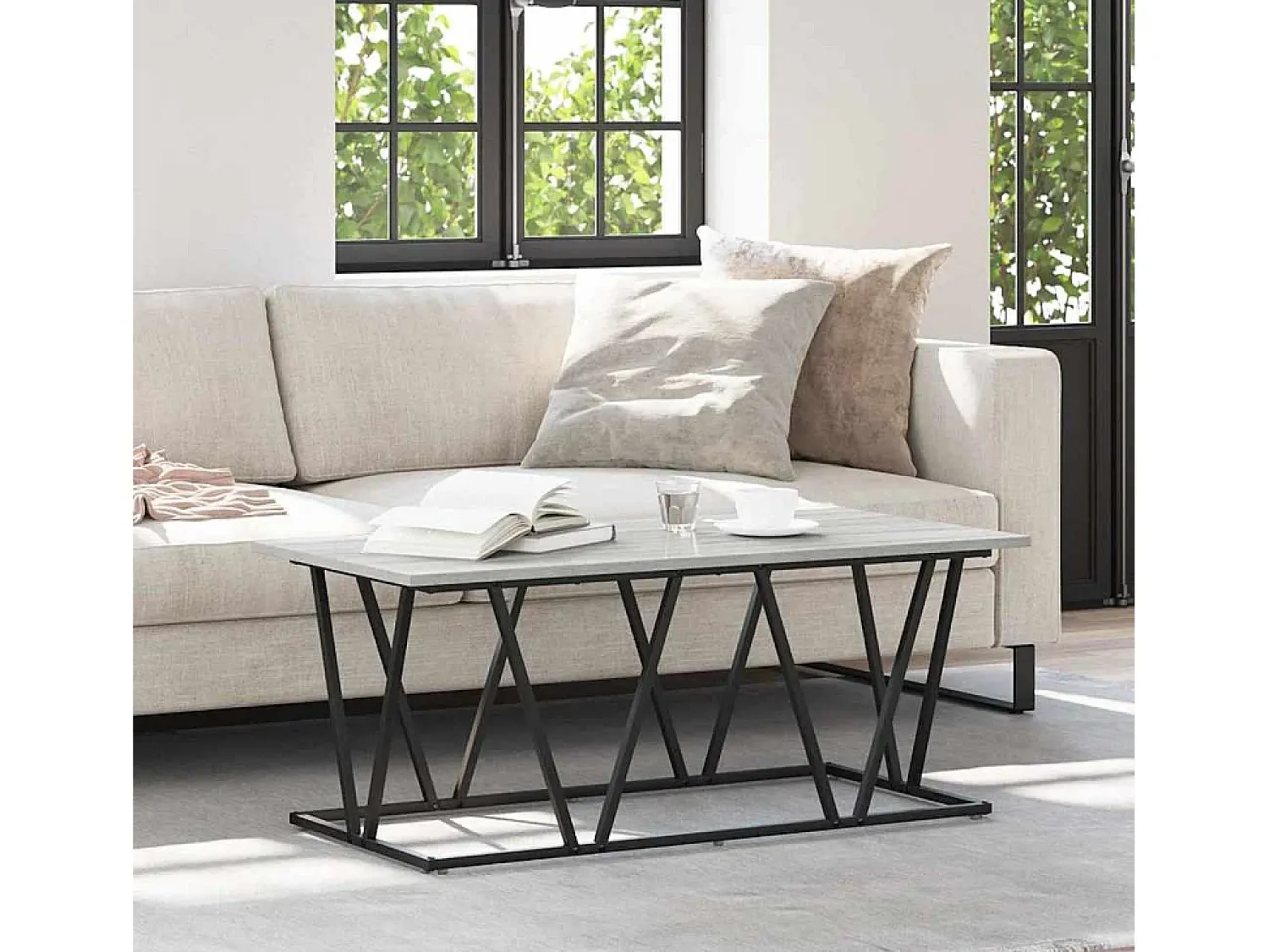 Mesa De Centro| Mesa de centro | Mesa de apoio Sonoma 100x50x40 cm Cinzento