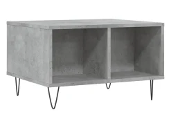 Mesa De Centro* Mesa de centro | Mesa de apoio 60x50x36.5 cm derivados de madeira cinza cimento Cinzento
