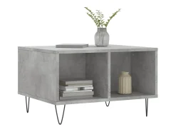 Mesa De Centro* Mesa de centro | Mesa de apoio 60x50x36.5 cm derivados de madeira cinza cimento Cinzento