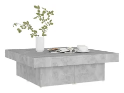 Sale Mesa de centro | Mesa de apoio 90x90x28cm derivados de madeira cimento Cinzento