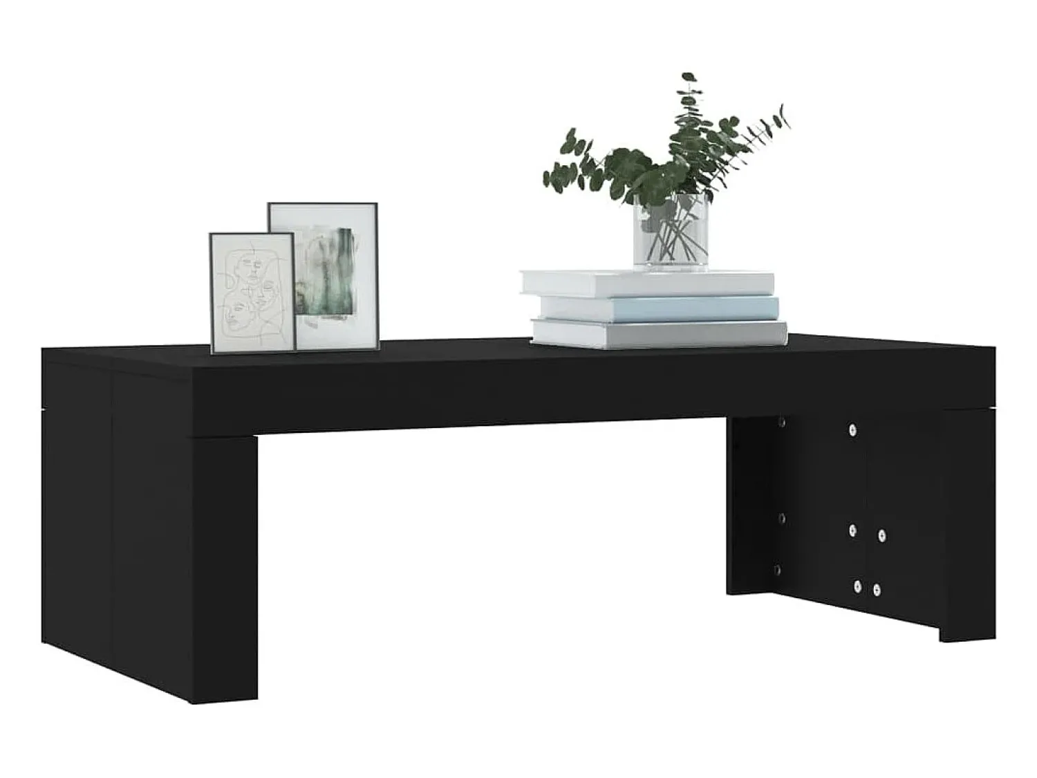 Discount Mesa de centro | Mesa de apoio 102x50x36 cm madeira processada Preto