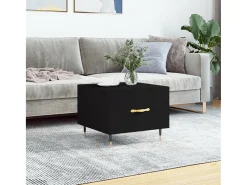 Discount Mesa de centro | Mesa de apoio 50x50x40 cm derivados de madeira Preto