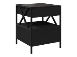 Mesa De Centro| Mesa de centro | Mesa de apoio com luzes LED Infinity 40x40x51 cm Preto