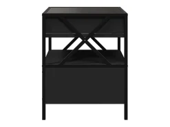 Mesa De Centro| Mesa de centro | Mesa de apoio com luzes LED Infinity 40x40x51 cm Preto