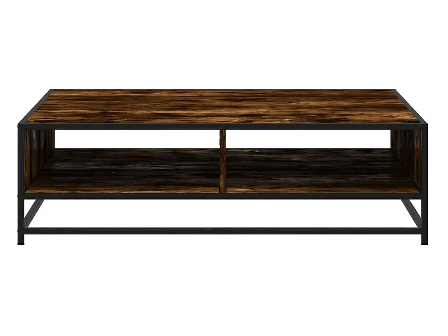 Mesa De Centro* Mesa de centro | Mesa de apoio derivados de madeira e metal carvalho fumado Castanho