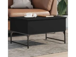 Mesa de centro | Mesa de apoio 70x50x40 cm derivados de madeira/metal^ Mesa De Centro