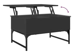 Mesa de centro | Mesa de apoio 70x50x40 cm derivados de madeira/metal^ Mesa De Centro