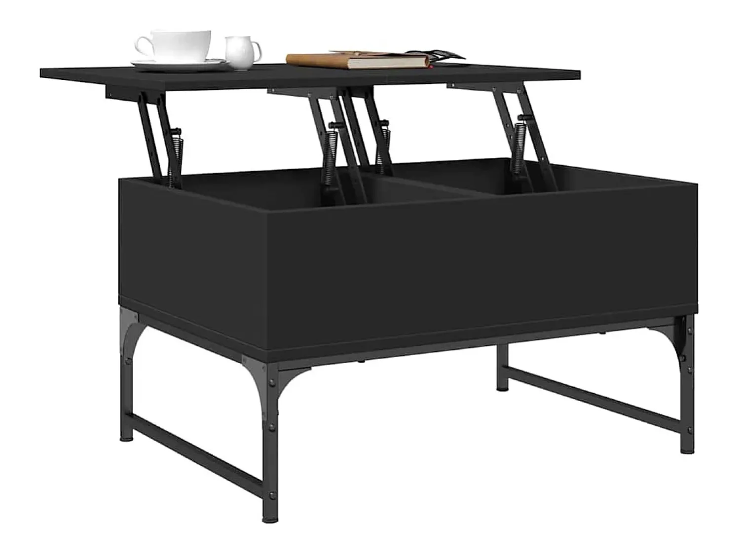 Mesa de centro | Mesa de apoio 70x50x40 cm derivados de madeira/metal^ Mesa De Centro