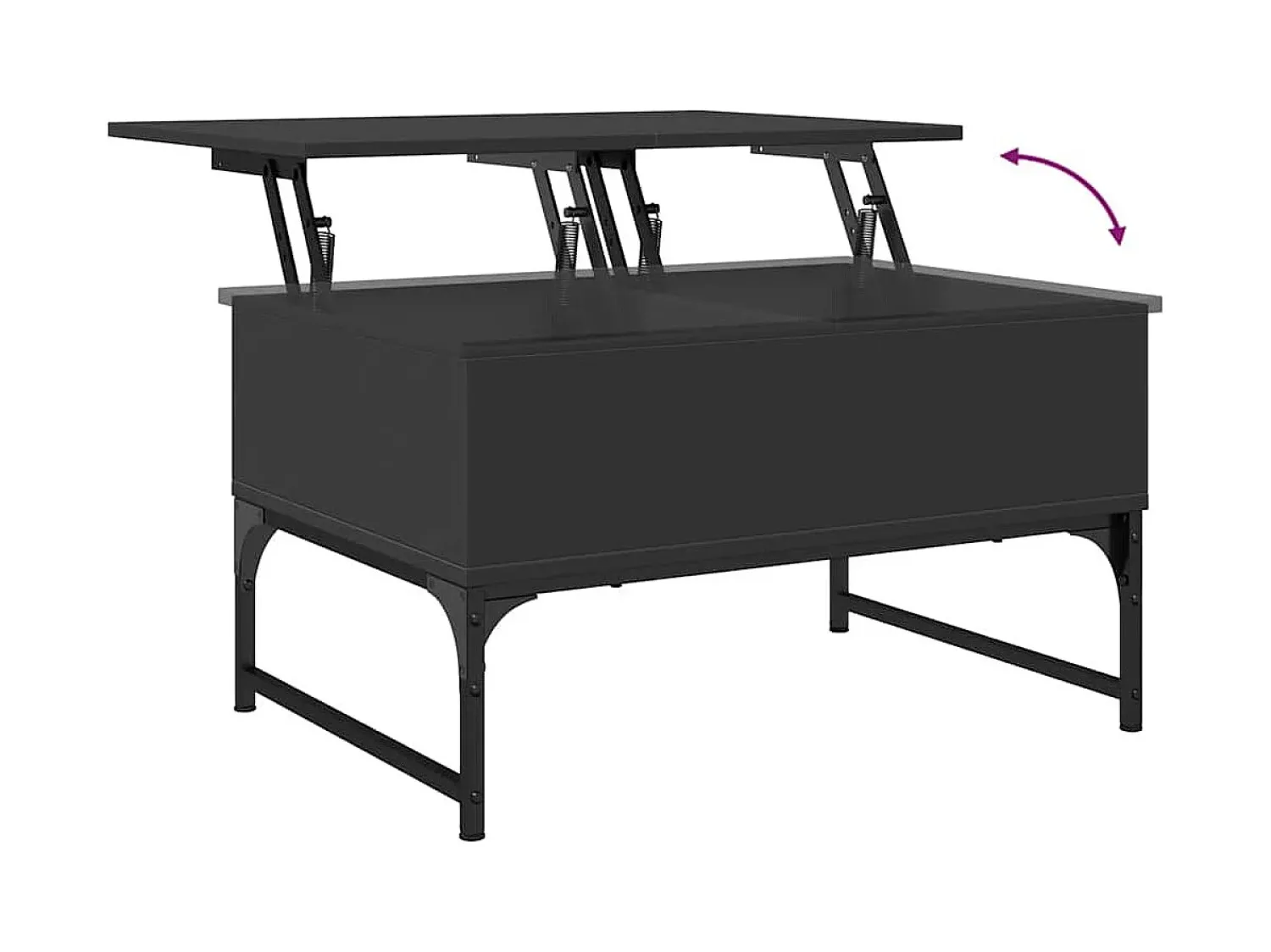 Mesa de centro | Mesa de apoio 70x50x40 cm derivados de madeira/metal^ Mesa De Centro
