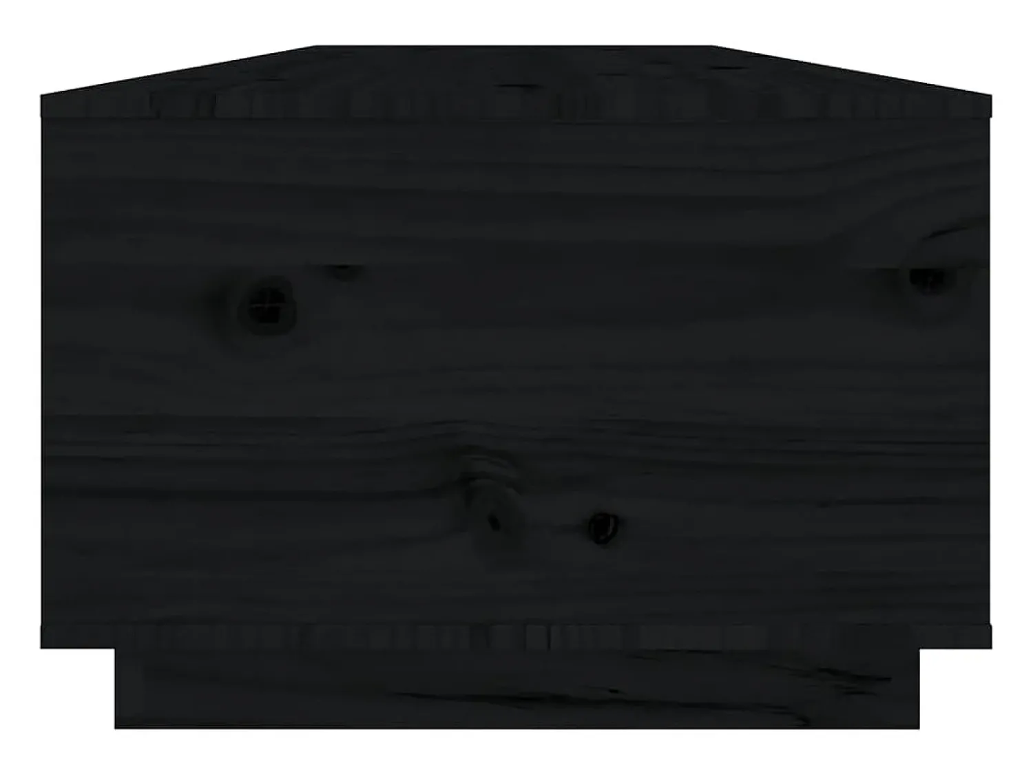 Mesa De Centro| Mesa de centro | Mesa de apoio 100x50x35 cm madeira de pinho maciça Preto